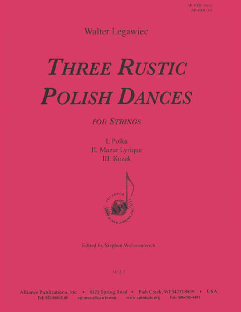 Three Rustic Polish Dances For Strings - Set